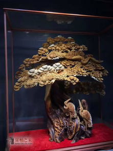 崖柏大型根雕擺件 松鶴延年 精品打造寓意吉祥